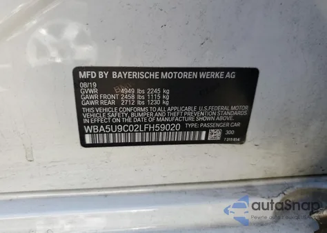 2020 BMW M340Xi z USA, uszkodzony, nr VIN WBA5U9C02LFH59020